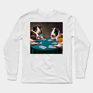 Four guinea pigs in a poker game Long Sleeve T-Shirt